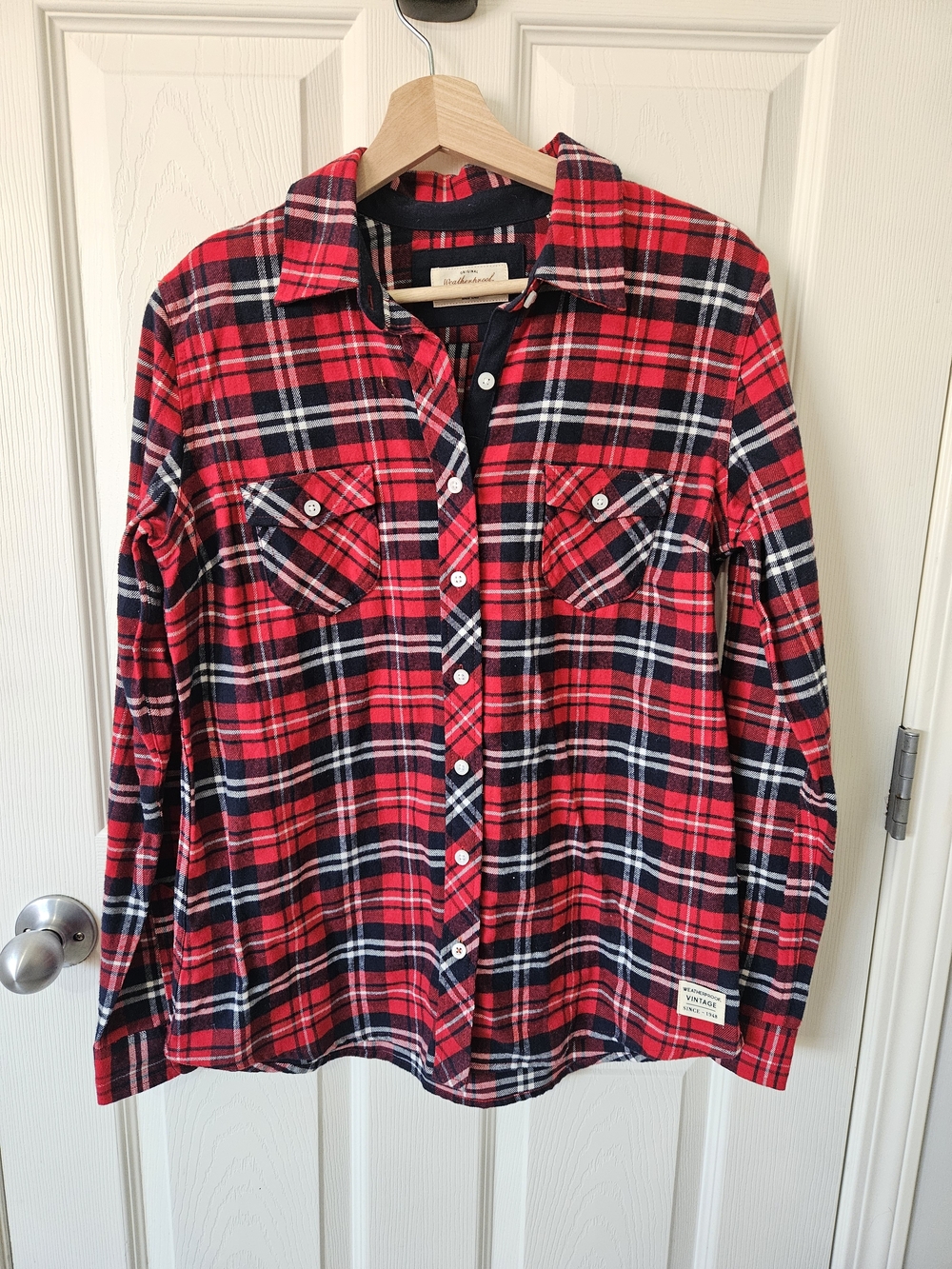 Women's Red Plaid Flannel Shirt
